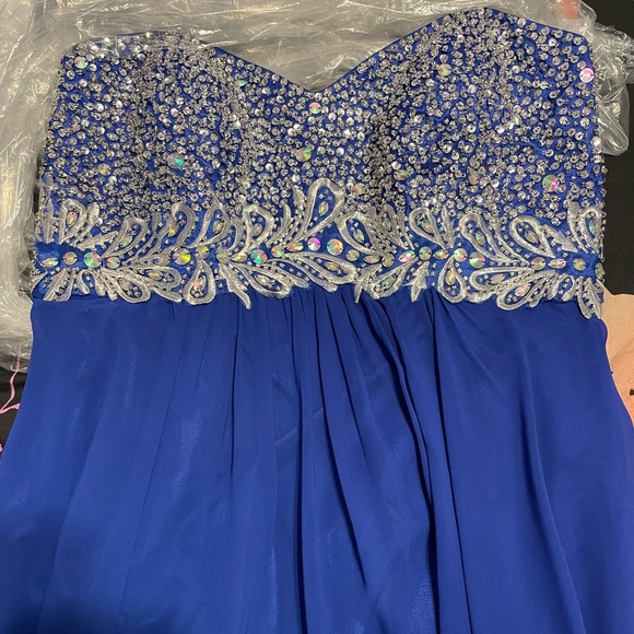 Blue prom dress with sparkles!! - Picture 2 of 4